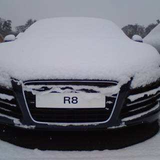 Audi R8 winter wallpaper