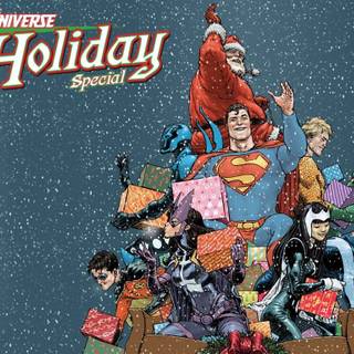 Superhero Xmas wallpaper