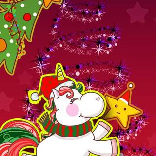 Unicorn Christmas wallpaper