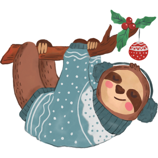 Christmas sloth wallpaper