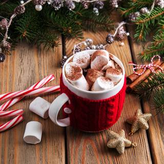 Christmas hot chocolate wallpaper