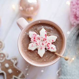 Christmas hot chocolate wallpaper