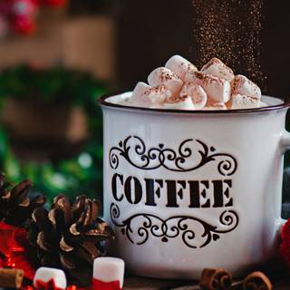 Christmas hot chocolate wallpaper