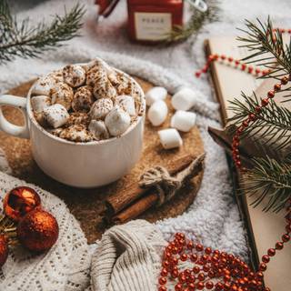 Christmas hot chocolate wallpaper