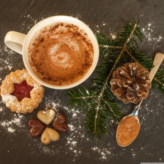Christmas hot chocolate wallpaper