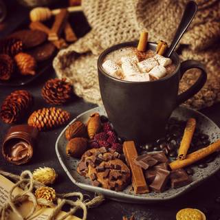Christmas hot chocolate wallpaper
