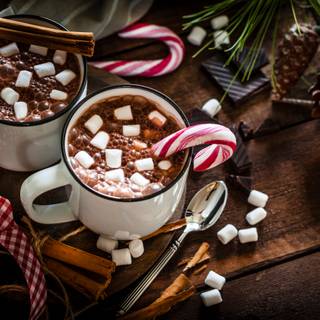 Christmas hot chocolate wallpaper