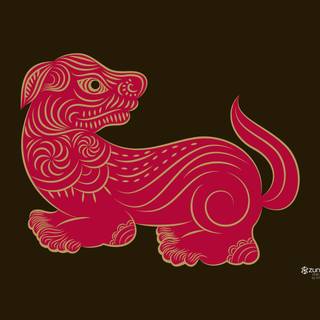 New Year dog wallpaper