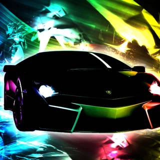 Light up Lambo wallpaper