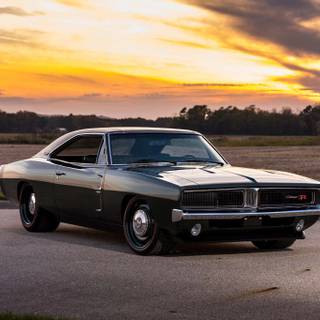 Black 1969 Dodge Charger R T wallpaper