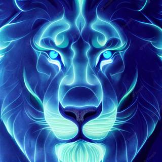 Glowing lions wallpaper