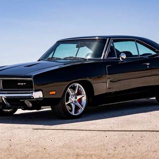 Black 1969 Dodge Charger R T wallpaper