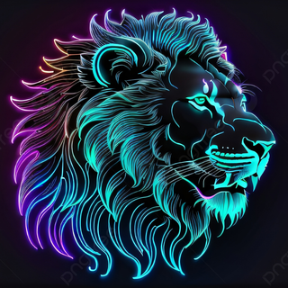 Glowing lions wallpaper