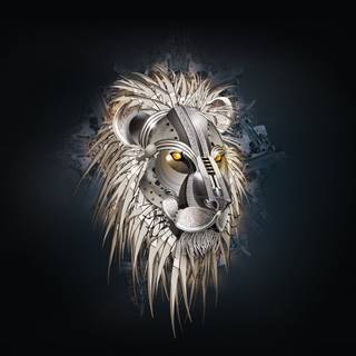 Glowing lions wallpaper