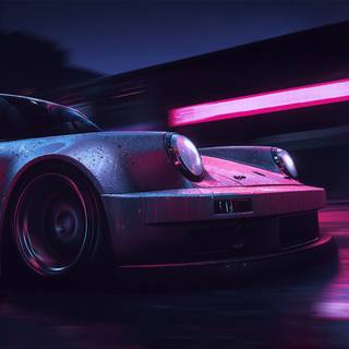 Porsche neon wallpaper
