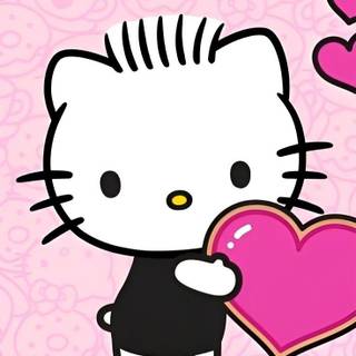 Hello Kitty matching wallpaper