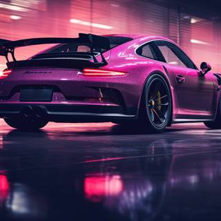 Porsche neon wallpaper