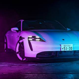 Porsche neon wallpaper