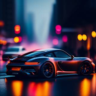 Porsche neon wallpaper