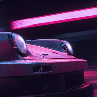 Porsche neon wallpaper