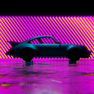 Porsche neon wallpaper