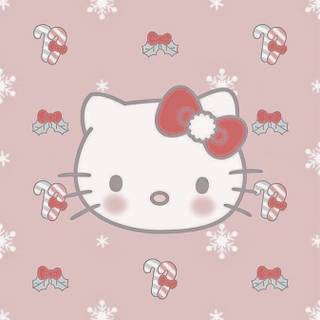 Hello Kitty matching wallpaper