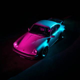 Porsche neon wallpaper