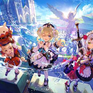 Genshin girls wallpaper