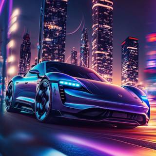Porsche neon wallpaper