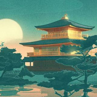 Asian art iPhone wallpaper