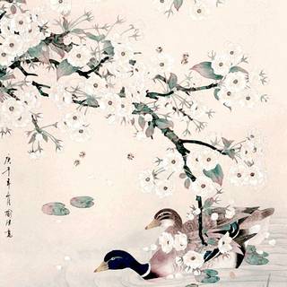 Asian art iPhone wallpaper