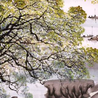 Asian art iPhone wallpaper