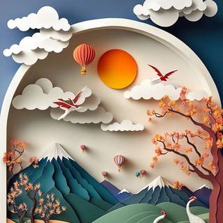 Asian art iPhone wallpaper