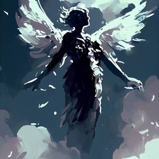 Angel drawing wallpaper