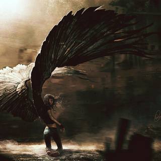 Angel drawing wallpaper