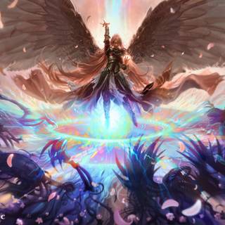 Angel drawing wallpaper