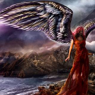 Angel drawing wallpaper