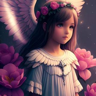 Angel drawing wallpaper