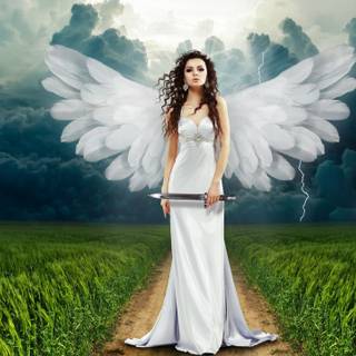 Angel drawing wallpaper