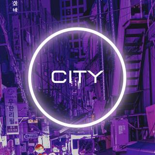 Purple neon desktop wallpaper