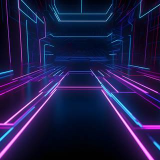 Purple neon desktop wallpaper