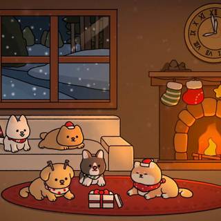 Christmas lofi desktop wallpaper