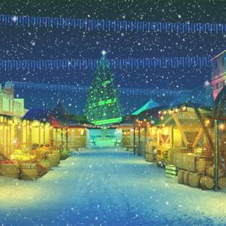 Christmas lofi desktop wallpaper