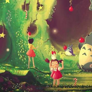 Christmas lofi desktop wallpaper