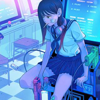 Anime gaming 1920x1080 wallpaper