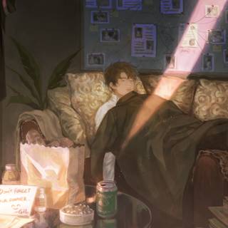 Sleeping 4k anime wallpaper