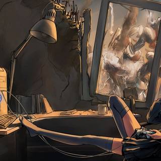 Anime gaming 1920x1080 wallpaper