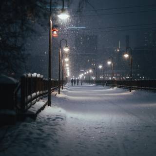 Cozy winter night wallpaper