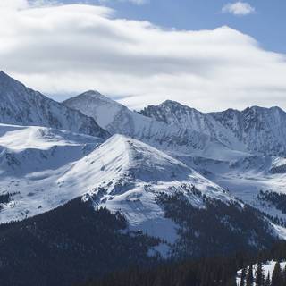 Winter sky mountains wallpaper