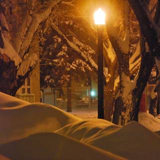 Dark street winter wallpaper